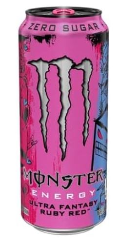 Monster Energy Ultra Fantasy Ruby Red Zero Sugar Drink 12 x 500ml Bulk Pack - Image 2