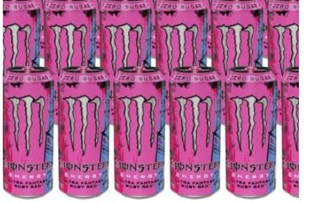 Monster Energy Ultra Fantasy Ruby Red Zero Sugar Drink 12 x 500ml Bulk Pack - Image 3