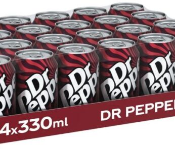 Dr Pepper Soft Drink 24 x 330ml Can Pack