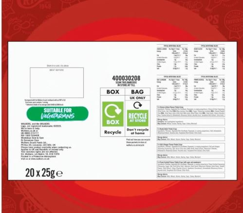 Walkers Classic Variety Multipack Crisps Box 20x25 g - Image 6
