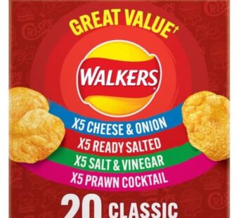 Walkers Classic Variety Multipack Crisps Box 20×25 g