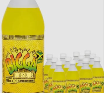 Bigga Pineapple Flavour Soft Drink 600ml Pack of 12