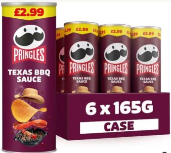 Pringles Texas BBQ Sharing Crisps 165g x 6