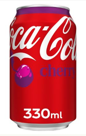 Coca-Cola Cherry 330ml x 24 Pack Sparkling Cherry Soda - Image 2