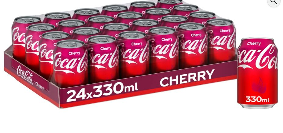Coca-Cola Cherry 330ml x 24 Pack Sparkling Cherry Soda