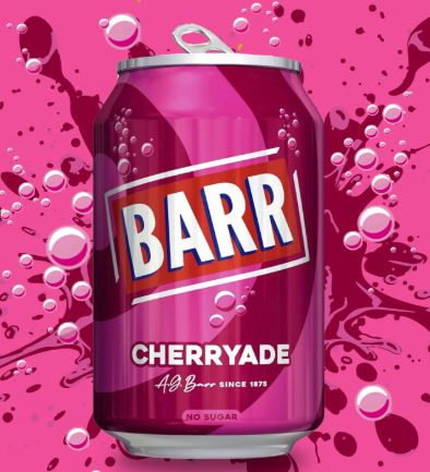 BARR Cherryade Zero Sugar Cherry Flavoured 24 x 330ml Pack - Image 3