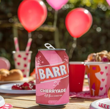 BARR Cherryade Zero Sugar Cherry Flavoured 24 x 330ml Pack - Image 4