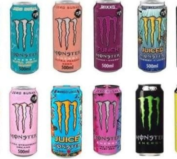 Combo 1 Monster Energy Drink 12 Flavours| Aussie Lemonade, Monarch, Ultra Rosa, Peachy Keen, Fiesta Mango, Strawberry Dreams, Rossi The Doctor, Pipeline Punch, Green Zero, Lando Norris, Bad Apple, Mango 12 x 500ml Pack