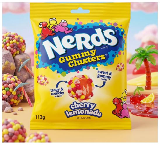 Nerds Gummy Clusters Cherry Lemonade Fruit-Flavour Candy 10 x 113g Bulk Case - Image 3