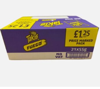 Takis Fuego Chilli and Lime Flavour Corn Snack 21 x 55g Bulk Pack