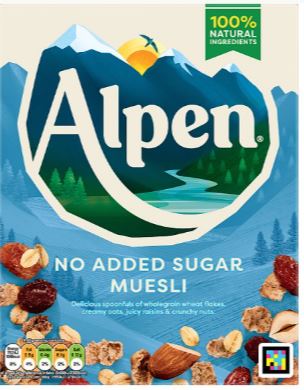 Alpen No Added Sugar Muesli Breakfast Cereal 6 x 550g Bulk Pack - Image 2