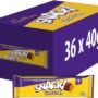 Cadbury Snack Shortcake Milk Chocolate Biscuits Bar 36 x 40g Bulk Pack