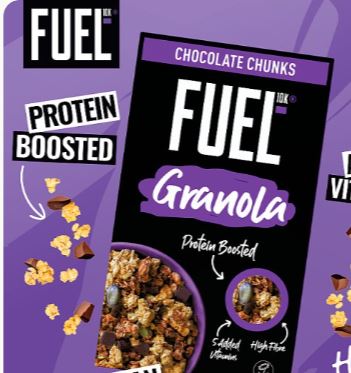 FUEL 10K Granola Chocolate Chunks 6 x 400g Bulk Pack - Image 2