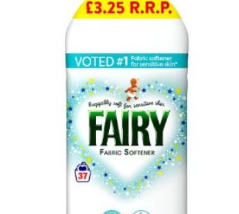 Fairy Fabric Softener 8 x 37 Washes Bulk Pack
