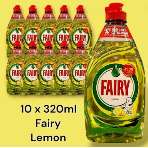 Fairy Original Lemon Washing Up Liquid with Lift Action 10 x 320ml - Image 3