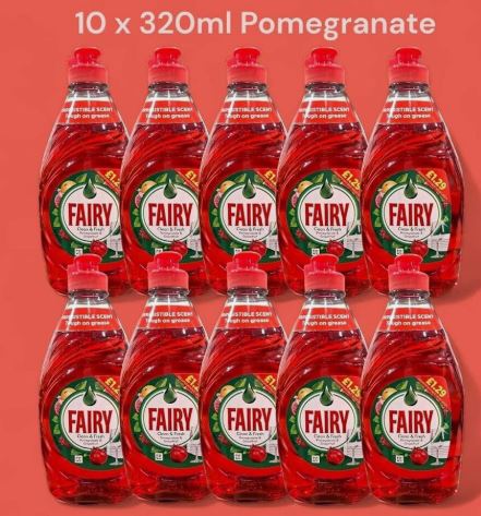 Fairy Pomegranate & Grapefruit Washing Liquid 10 x 320ml Bulk Pack - Image 3