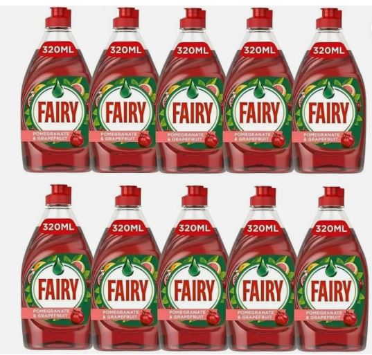 Fairy Pomegranate & Grapefruit Washing Liquid 10 x 320ml Bulk Pack - Image 5