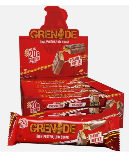 Grenade Protein Bars Peanut Nutter Peanut Flavour 12 x 60g Bulk Pack