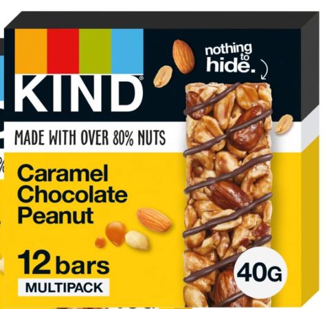 KIND Caramel Dark Chocolate Peanut (12 Bars x40g x 6)–72 Bars Bulk Pack - Image 3