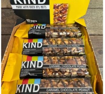 KIND Caramel Dark Chocolate Peanut (12 Bars x40g x 6)–72 Bars Bulk Pack
