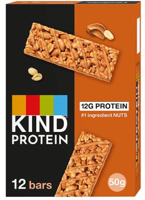 KIND Protein Crunchy Peanut Butter Bars 12 x 50g Pack - Image 2