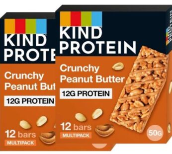 KIND Protein Crunchy Peanut Butter Bars 12 x 50g Pack