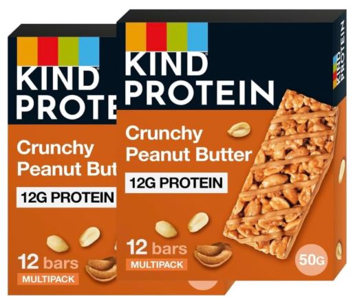 KIND Protein Crunchy Peanut Butter Bars 12 x 50g Pack