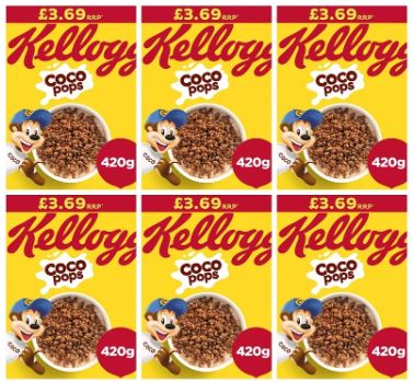 Kellogg's Coco Pops Breakfast Cereal 6 x 420g Bulk Pack - Image 3