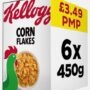 Kellogg's Corn Flakes Breakfast Cereal 6 x 450g Multi Pack display