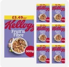Kellogg's Fruit n Fibre Breakfast Cereal 6x500g Pack - Image 7