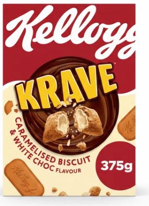 Kellogg's Krave Caramelised Biscuit Breakfast Cereal 6 x 375g Pack - Image 2