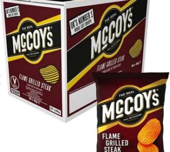 McCoy’s Flame Grilled Steak Grab Bag Crisps 36 x 45g Bulk Pack