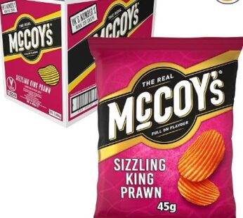 McCoy’s Sizzling King Prawn Grab Bag Crisps 36 x 45g Bulk Pack