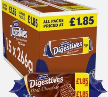 McVitie’s Milk Chocolate Digestive Biscuits 15 x 266g Pack