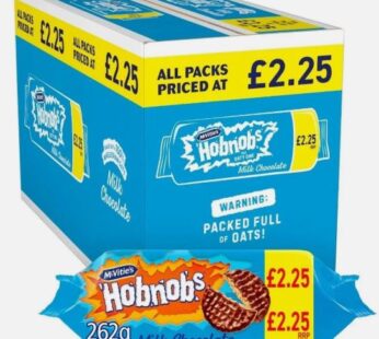 McVitie’s Milk Chocolate Hobnobs Biscuits 15 x 262g Bulk Pack