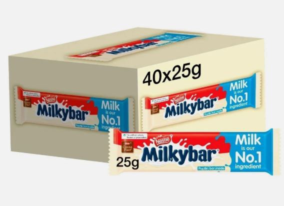 Milkybar White Chocolate Bar 40 x 25g Bulk Pack - Image 4