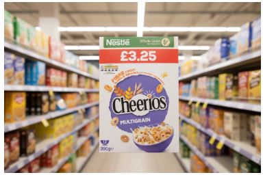 Nestlé Cheerios Multigrain Hoop Breakfast Cereal 6 x 390g Bulk Pack - Image 5