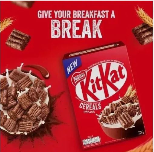 Nestlé KitKat Milk Chocolate Breakfast Cereal 7x 330g Pack - Image 3