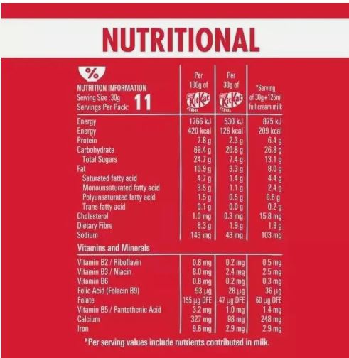 Nestlé KitKat Milk Chocolate Breakfast Cereal 7x 330g Pack - Image 5