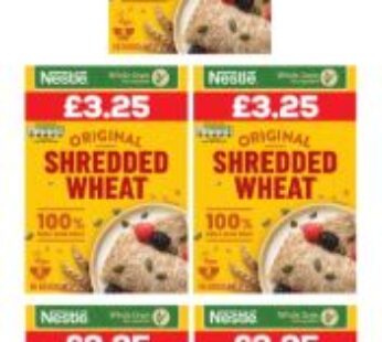 Nestlé Shredded Wheat Original Breakfast Cereal Biscuits16 x 360g Bulk Pack