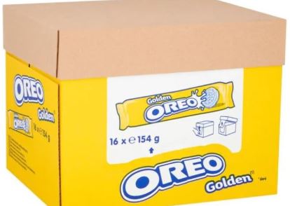 OREO Golden Sandwich Biscuits 16 x 154g Bulk Pack - Image 5