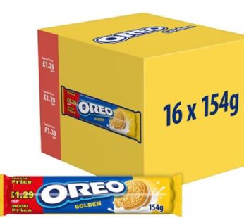 OREO Golden Sandwich Biscuits 16 x 154g Bulk Pack