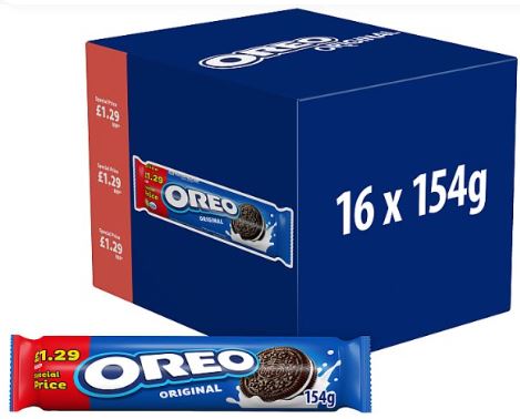 OREO Original Vanilla Sandwich Biscuits 16 x 154g Bulk Pack