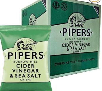 Pipers Burrow Hill Cider Vinegar & Sea Salt Crisps 24 x 40g Pack