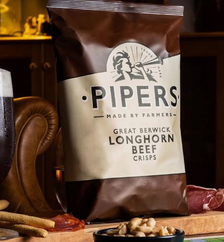 Pipers Great Berwick Longhorn Beef Crisps Grab Bag 24 x 40g Pack - Image 4