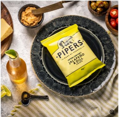 Pipers Upton Cheyney Jalapeño & Dill Crisps 24 x 40g Pack - Image 6