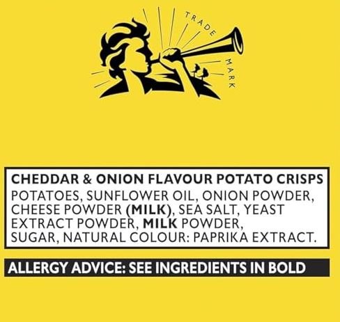 Pipers Wyke Cheddar & Onion Crisps 24 x 40g Pack - Image 4