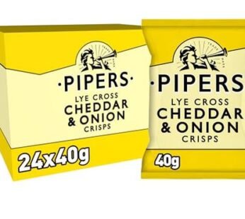 Pipers Wyke Cheddar & Onion Crisps 24 x 40g Pack