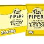 Pipers Wyke Cheddar & Onion Crisps 24 x 40g Pack