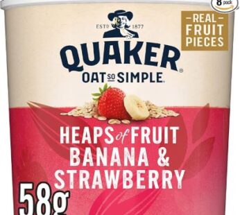 Quaker Oat Banana & Strawberry 8 x 58g Bulk Pack